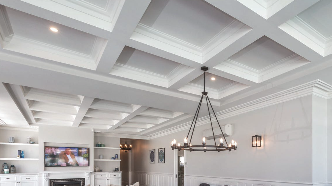 Finished architectural ceiling detail completed by Western